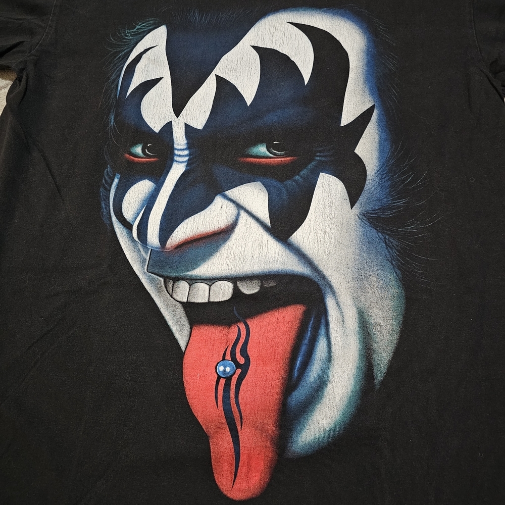 Retro KISS Gene Simmons Big Face Portrait T-shirt - Picture 3 of 4
